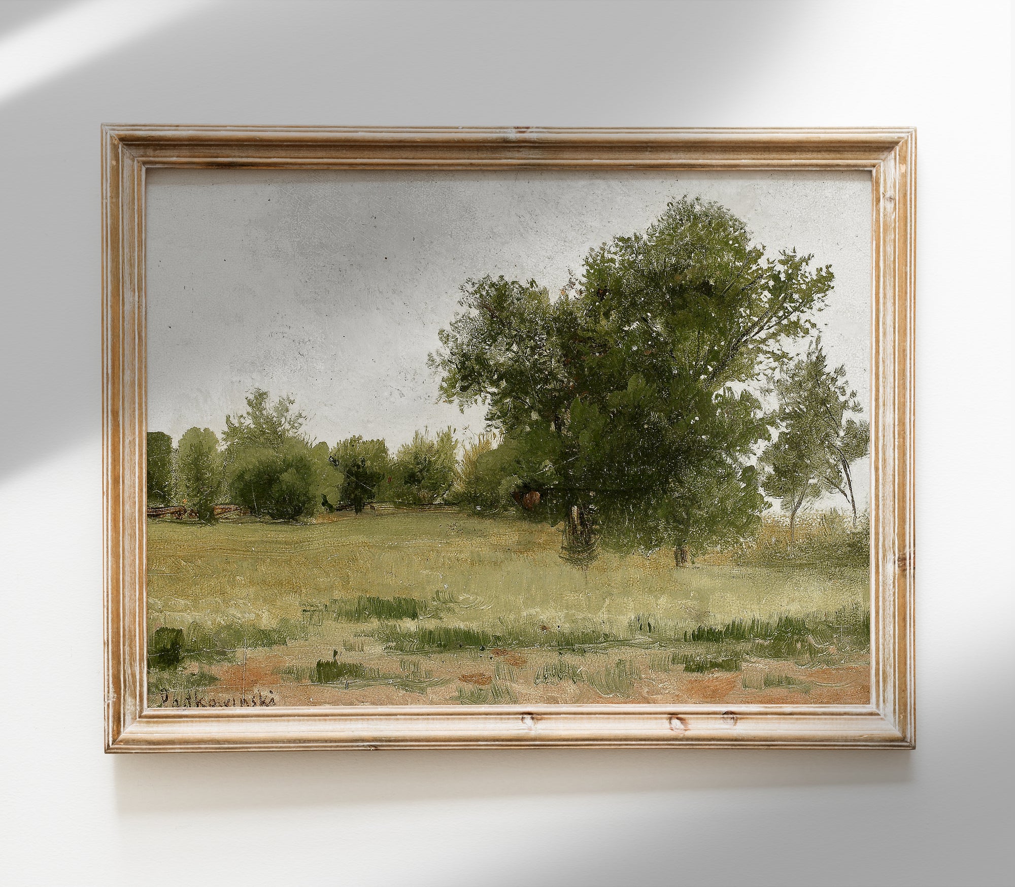 Vintage Warm Earth Tones Landscape Art Print L0222