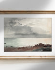 Vintage Watercolor Landscape Painting | Coastal Art L229