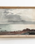 Vintage Watercolor Landscape Painting | Coastal Art L229