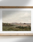 Autumn Muted Green Landscape - Vintage Mood Print L243