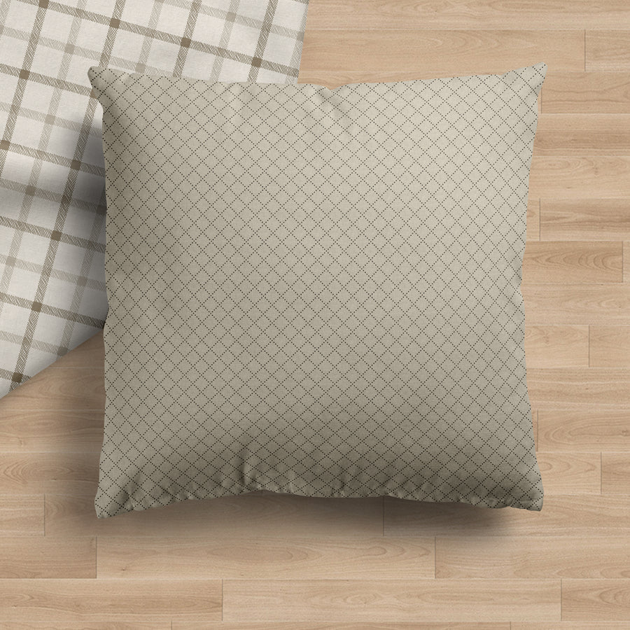 Casey | Grid Neutral Pillow Cover
