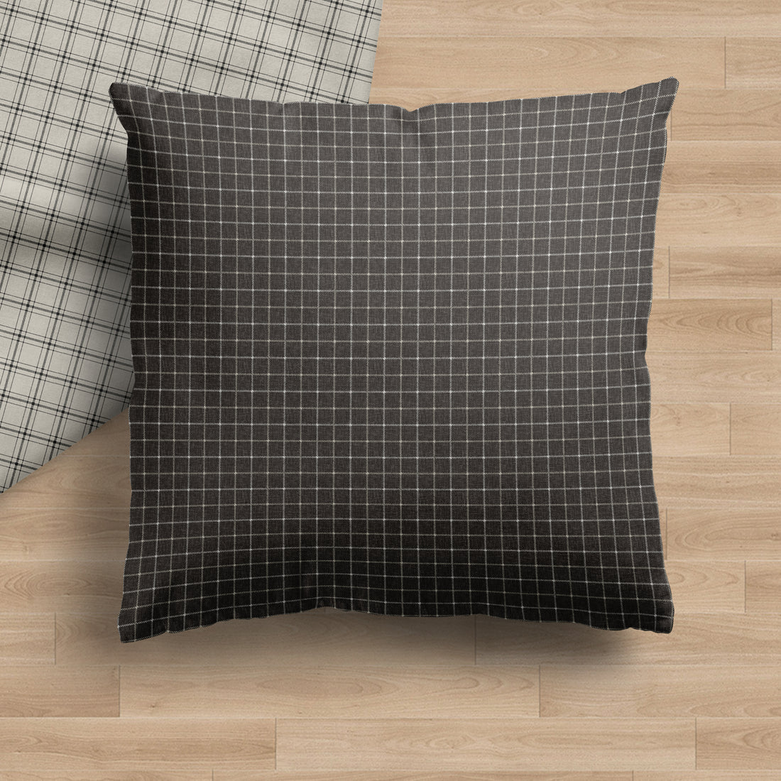 Theron | Grey Gridlock Pillow Cover