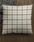 Quinton | Neutral Plaid Pillow Cover