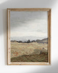 Vintage Landscape Overcast Painting L0223B