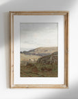 Vintage Landscape Overcast Painting L0223C