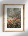 Autumn Floral Landscape - Vintage Fall Field Print L242