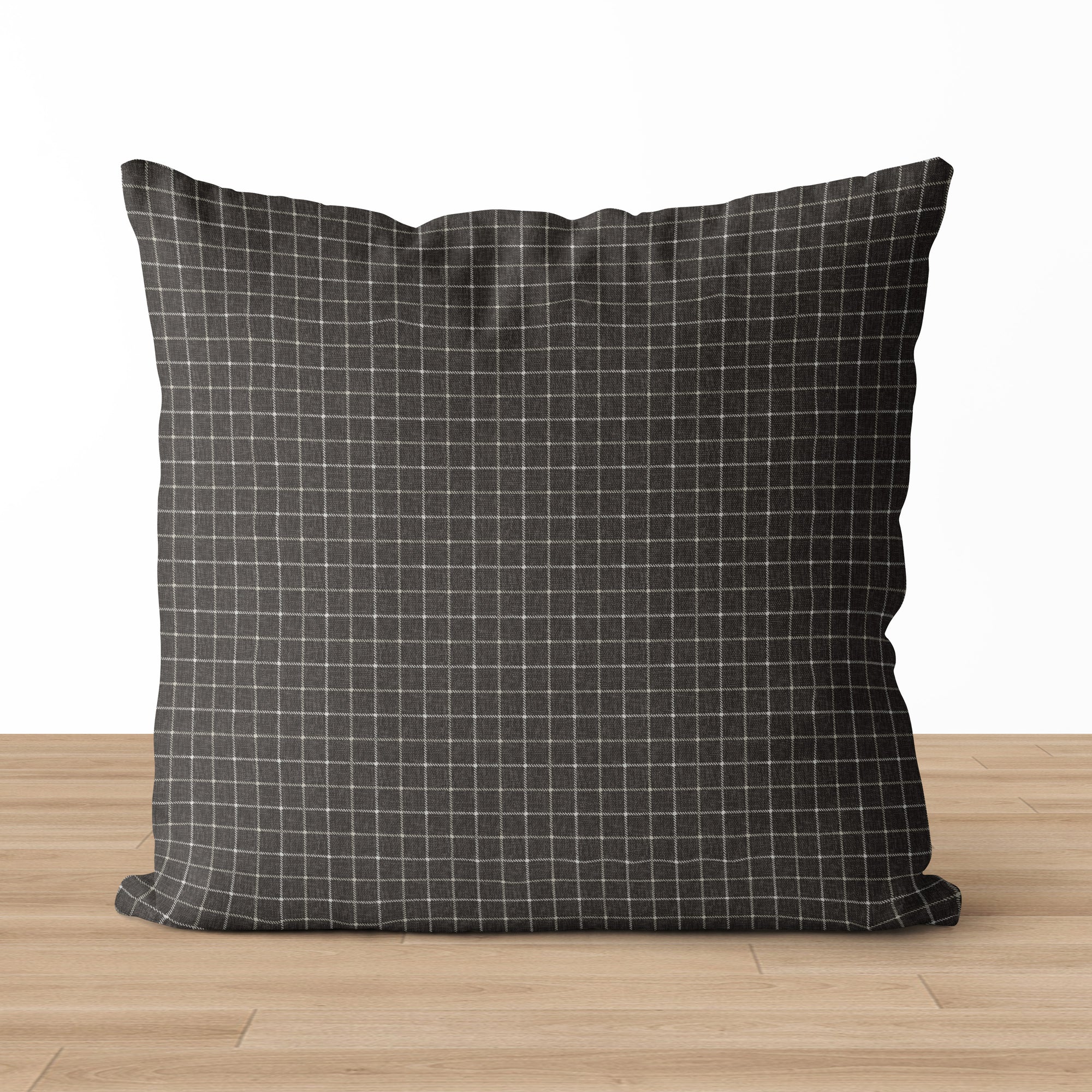 Theron | Grey Gridlock Pillow Cover