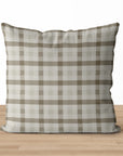 Quinton | Neutral Plaid Pillow Cover