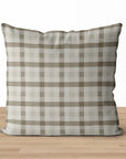 Quinton | Neutral Plaid Pillow Cover