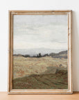 Vintage Landscape Overcast Painting L0223B