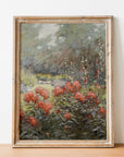 Autumn Floral Landscape - Vintage Fall Field Print L242