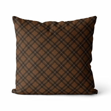 Dylan | Rust Plaid Throw Pillow Cover