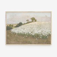 Vintage Floral Fields Landscape Art Print L0215