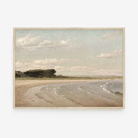 Vintage Coastal Pastel Landscape Art Print L0217