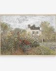 Cottage Floral Oil Painting | Muted Landscape Art Print L224