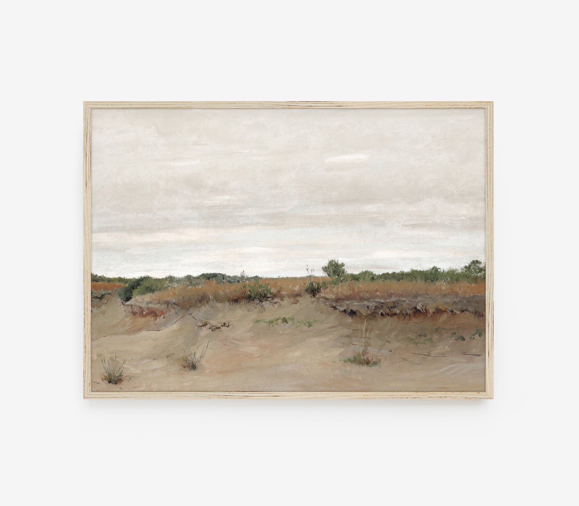 Vintage Neutral Desert Painting | Landscape Art Print L226