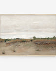 Vintage Neutral Desert Painting | Landscape Art Print L226