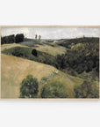 Vintage Landscape Painting | Earth Tone Hillside Art L228