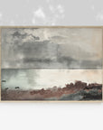 Vintage Watercolor Landscape Painting | Coastal Art L229