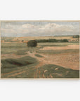 Farmland Landscape - Vintage Muted Neutral Field L244