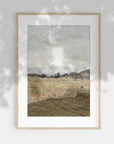 Vintage Landscape Overcast Painting L0223B