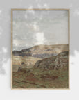 Vintage Landscape Overcast Painting L0223C