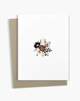 Simple Flower Bouquet Greeting Card | Neutral Floral Card