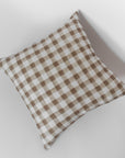 Wren Pillow Cover | Neutral Brown Plaid Pillow Cover