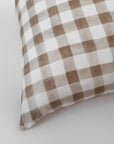Wren Pillow Cover | Neutral Brown Plaid Pillow Cover