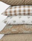 Hyacinth Pillow Cover | Neutral Floral Block Pillow Cover
