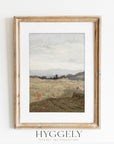 Vintage Landscape Overcast Painting L0223B