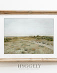 Vintage Spring Field Pastel Landscape Art Print L0219