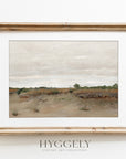 Vintage Neutral Desert Painting | Landscape Art Print L226