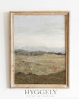 Vintage Landscape Overcast Painting L0223A