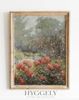 Autumn Floral Landscape - Vintage Fall Field Print L242