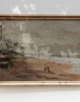 Antique Overcast Beach Landscape Art Print L0163
