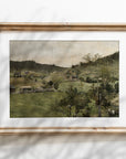 Vintage Village Landscape Art Print L0121