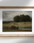 Vintage Farmland Fields Landscape Art Print L0133
