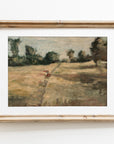 Vintage Farmland Fields Landscape Art Print L0134