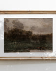 Vintage Moody Field Landscape Art Print L0135