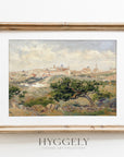 Vintage Village Landscape Art Print L0144
