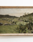 Vintage Village Landscape Art Print L0121