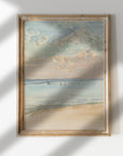 Vintage Pastel Coastal Landscape Art Print L0106