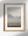 Vintage Muted Grey Landscape Art Print L0200