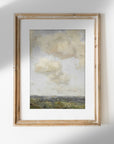 Vintage Landscape Sky and Land Painting L0204
