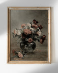 Vintage Moody Flower in Vase Art Print S0207