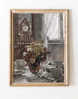 Antique Floral Vase Still Life Art Print S0208