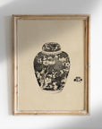 Vintage Jar with Lid Art Print SK0143