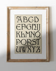Antique Alphabet Art Print SK0154
