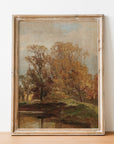 Autumn Vintage Field Landscape Art Print L0191